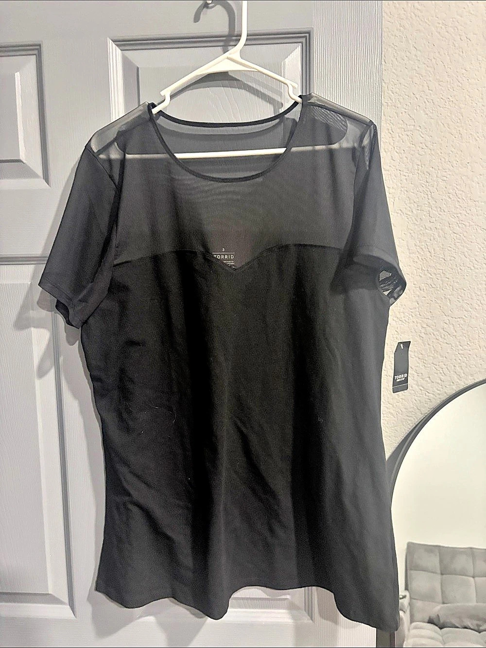 TORRID 4-Way Stretch Tee Black Short Sleeve Size 3X NWT